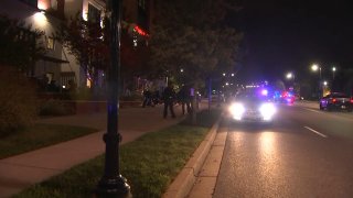 Police outside the Hampton Inn at National Harbor