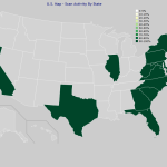 SnailWorks scan activity by state map