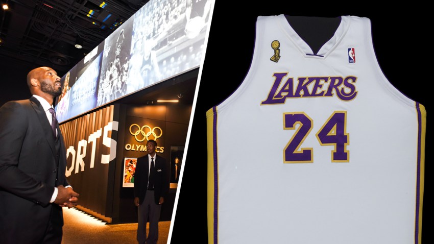 Kobe Bryant S Lakers Jersey On Display At Smithsonian S African American Museum Nbc4 Washington