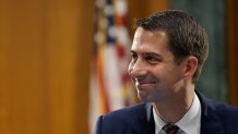 Sen. Tom Cotton (R-AR) attends a Senate Banking Committee hearing on Capitol Hill on September 24, 2020 in Washington, DC.