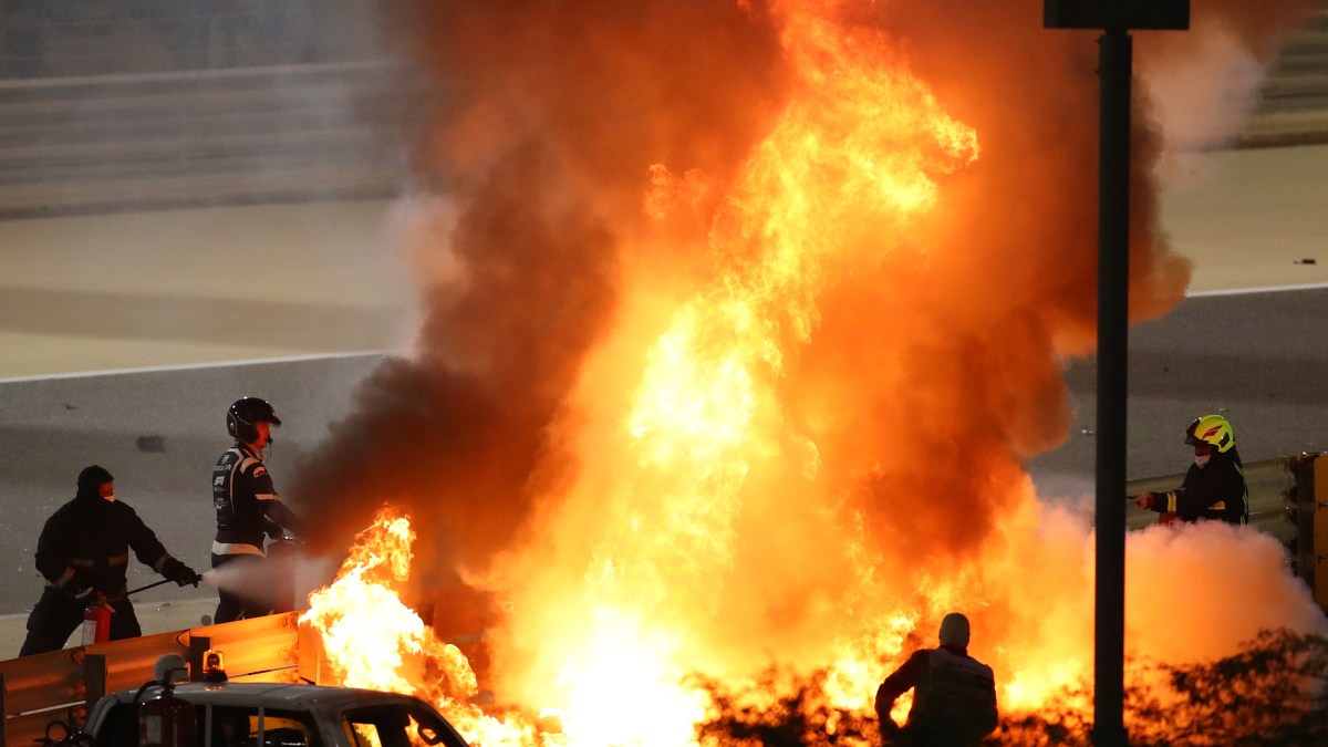 Formula One Driver Grosjean Escapes Huge, Fiery Crash