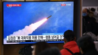 file footage of North Korea's missile test