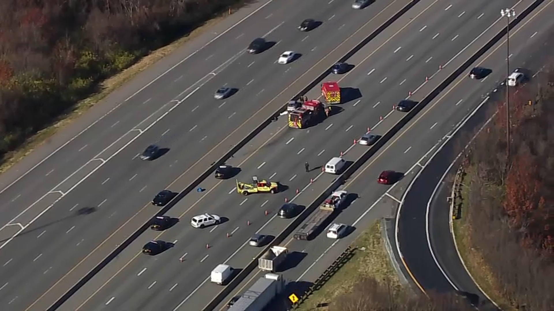 Pedestrian Killed on I-270 in Montgomery County After Hitting Furniture: Police