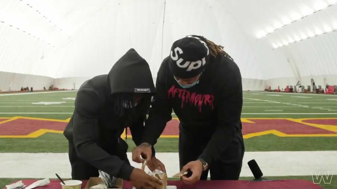 Watch Members of the Washington Football Team Try to Build a Gingerbread House
