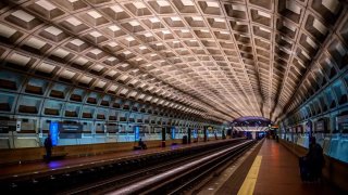 Inside a Metro station