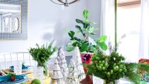 Greenery on the dining table