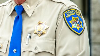 Closeup of a California Highway Patrol Lt.'s uniform