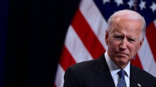 President Joe Biden answers questions from the media after signing a "Made in America" Executive Order in the South Court Auditorium at the White House, Jan. 25, 2021, in Washington, D.C.