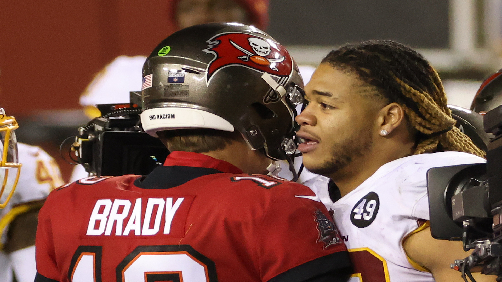 Tom Brady, Chase Young Shared a Moment After Saturday's NFC Playoff Meeting