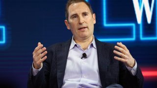 Andy Jassy, CEO Amazon Web Services, speaks at the WSJD Live conference in Laguna Beach, California, October 25, 2016.