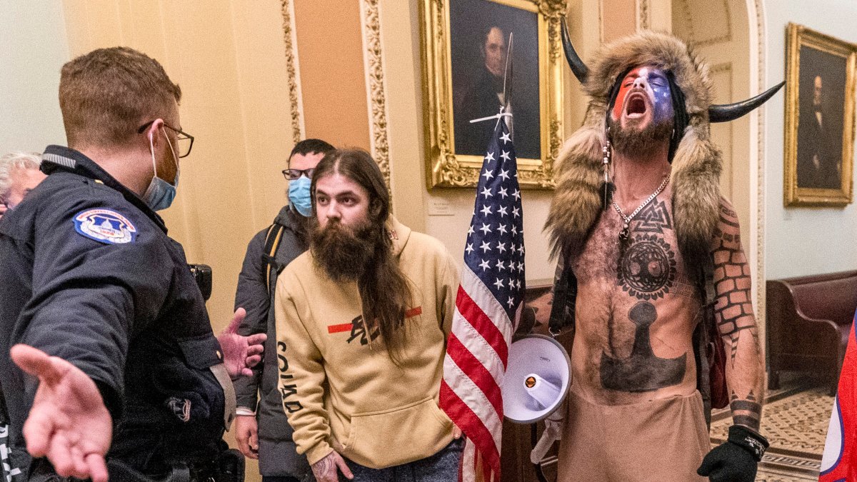 Arizona Man Who Wore Horns in Capitol Riot to Remain Jailed NBC4