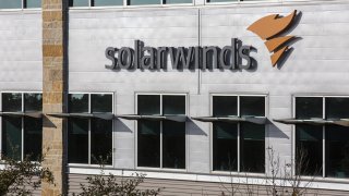 Signage outside SolarWinds Corp. headquarters in Austin, Texas on Tuesday, Dec. 22, 2020.