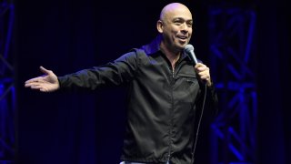 SAN FRANCISCO, CALIFORNIA - FEBRUARY 15: Jo Koy performs during his "Just Kidding" world tour at the Chase Center on February 15, 2020 in San Francisco, California.