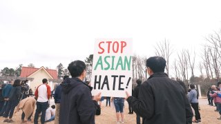 Stop The Hate Rally Held In Virginia In Support Of Asian American Community