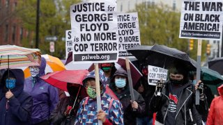 demonstrators george floyd police protest