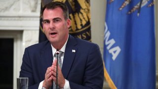 WASHINGTON, DC - JUNE 18: Governor Kevin Stitt (R-OK) speaks during a roundtable at the State Dining Room of the White House June 18, 2020 in Washington, DC. President Trump held a roundtable discussion with Governors and small business owners on the reopening of American’s small business.