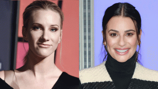 Heather Morris attends Saint John's Health Center 75th Anniversary Gala at 3Labs on Saturday, Oct. 21, 2017, in Culver City, California. On the right, actress-singer Lea Michele participates in the Empire State Building's 2019 holiday light show kickoff on Tuesday, Dec. 3, 2019, in New York.