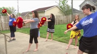 Polynesian group dance practice