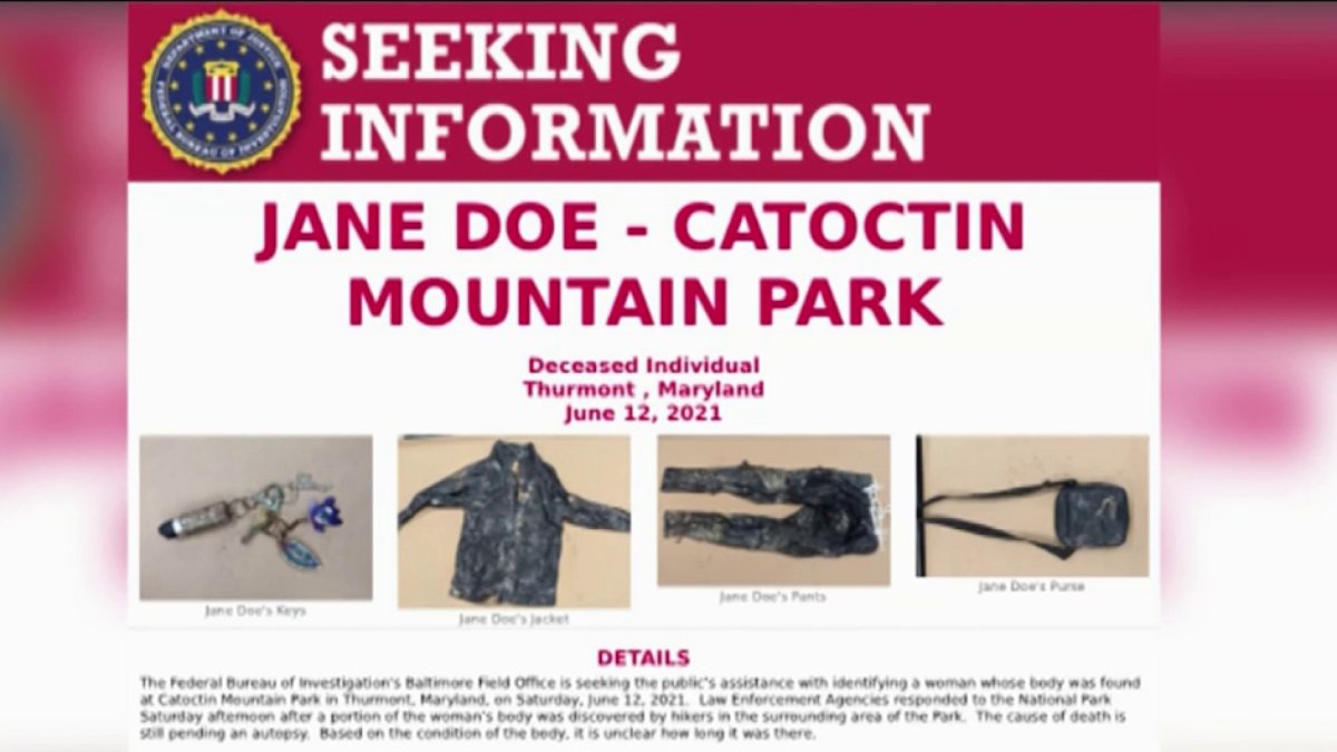 FBI Seeks to Identify Woman Found Dead in Maryland National Park – NBC4 ...