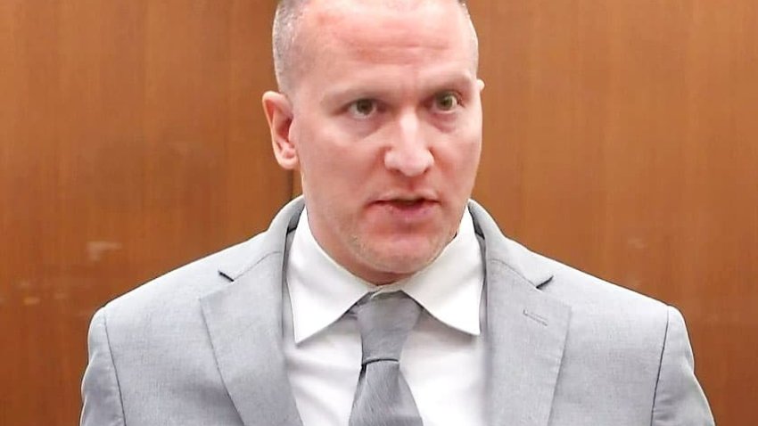 Former Minneapolis police officer Derek Chauvin addresses his sentencing hearing and the judge as he awaits his sentence after being convicted of murder in the death of George Floyd in Minneapolis, Minnesota, U.S. June 25, 2021 in a still image from video.