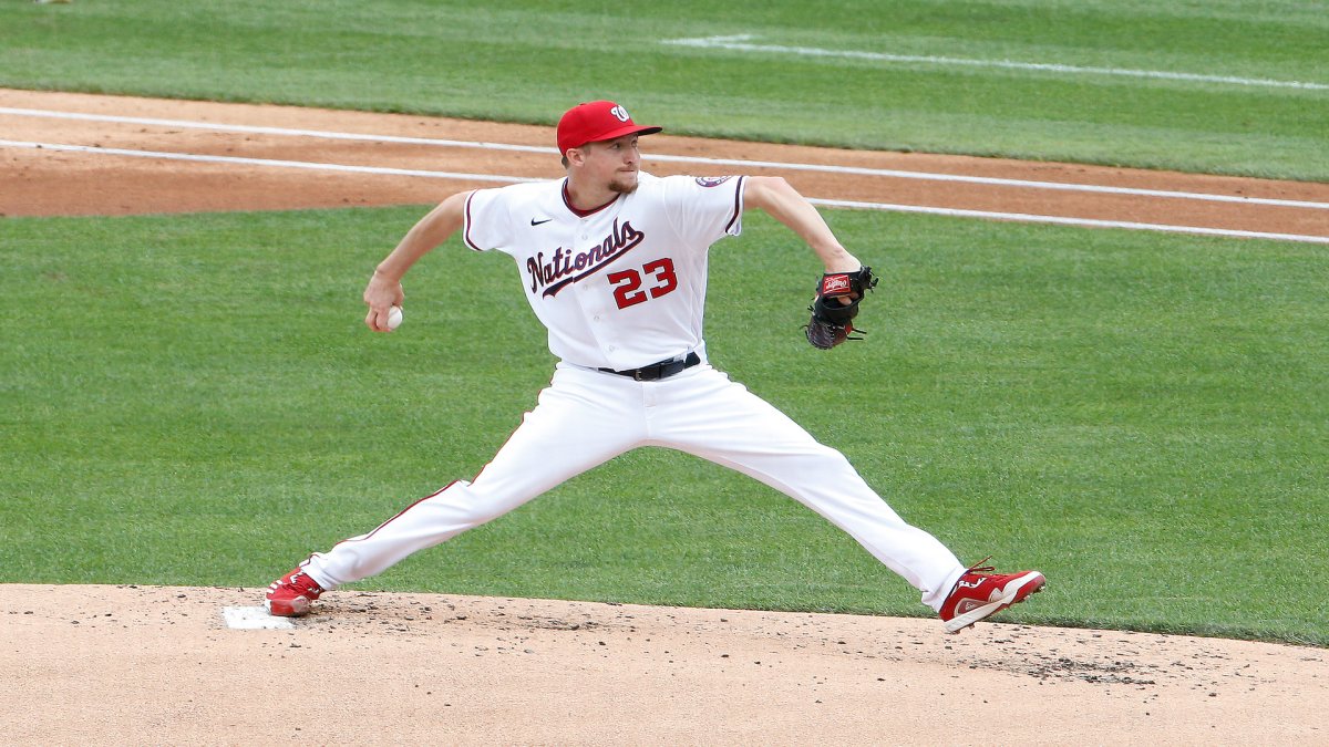 Erick Fedde Records 7 Strikeouts Against the Giants in Return From