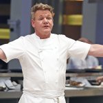 Chef Gordon Ramsay on set of Hell's Kitchen