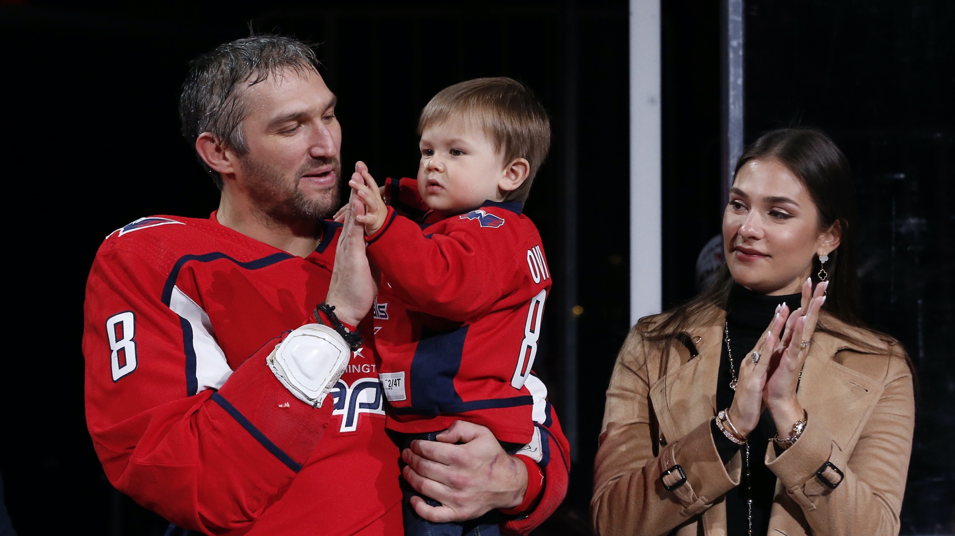 SEE IT: Sergei Ovechkin Takes the Ice With His Dad
