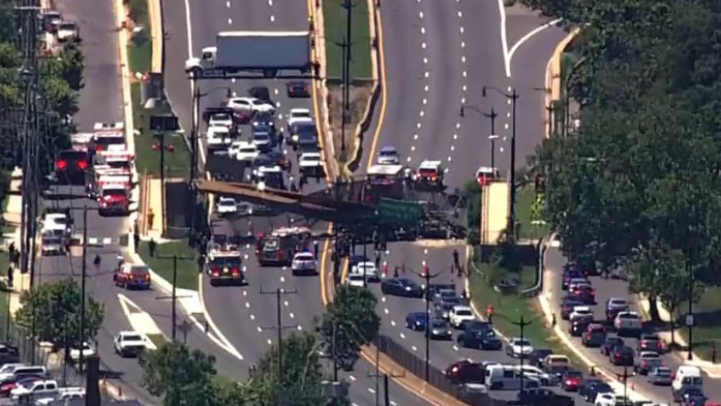 See The Dc 295 Pedestrian Bridge Collapse That Left 5 Hurt Nbc4 Washington