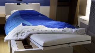 Beds in an Athlete apartment in Tokyo