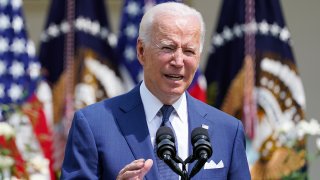 President Joe Biden speaks during an event in the Rose Garden of the White House in Washington, July 26, 2021, to highlight the bipartisan roots of the Americans with Disabilities Act and mark the law's 31st anniversary.