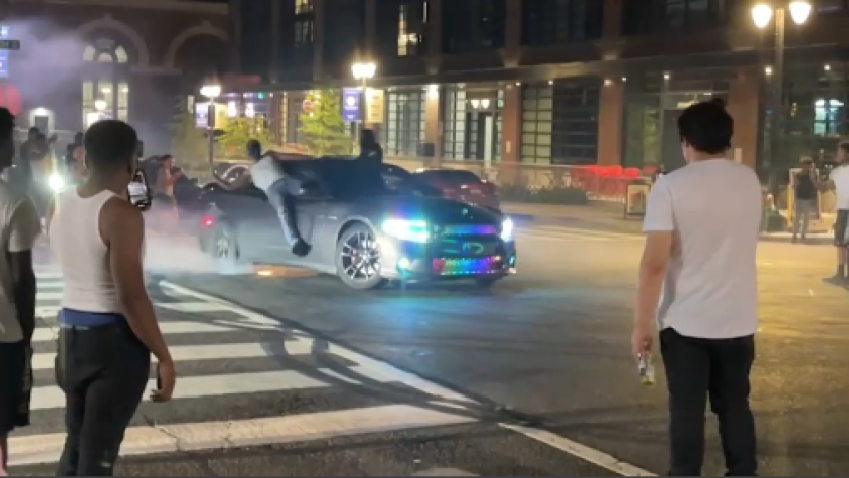 car drifting in DC
