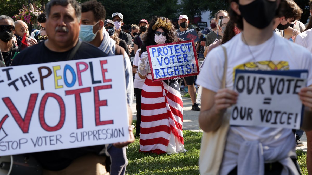 Voting Rights March Thousands Rally in Washington DC NBC4 Washington