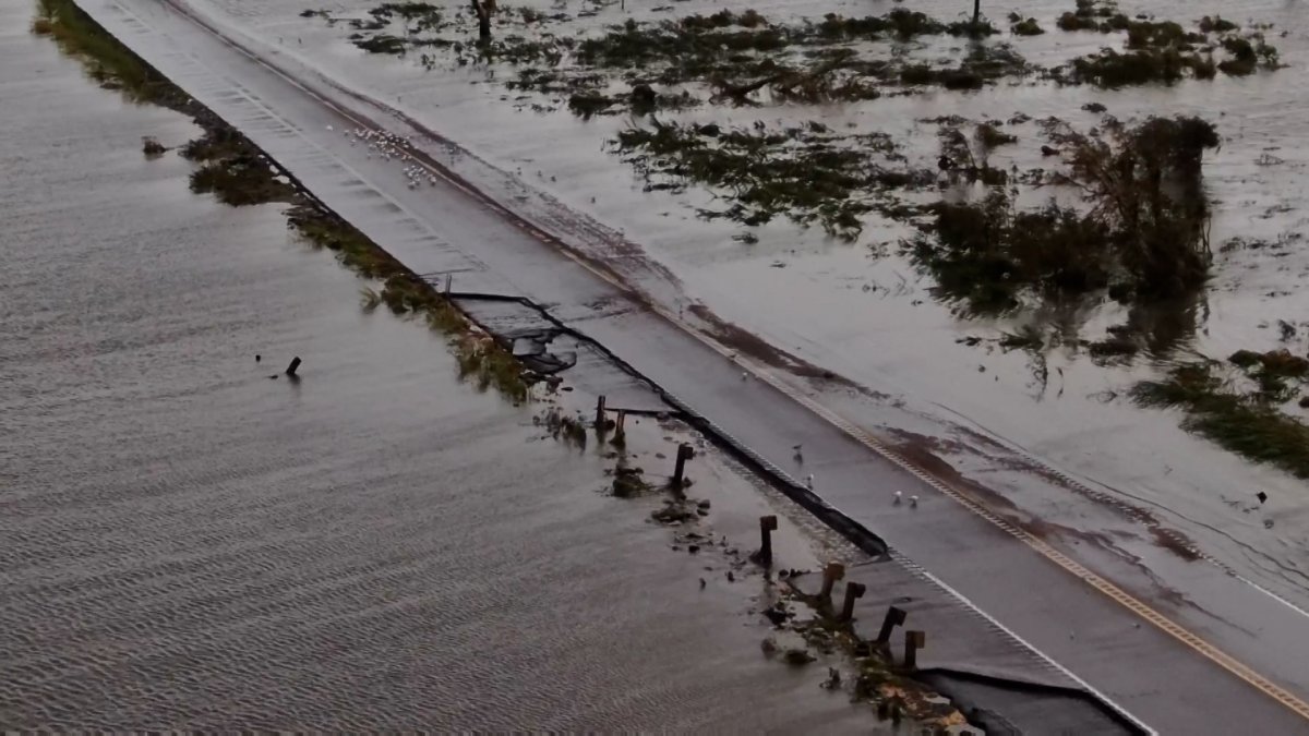 Drone Footage of Flooding in Grand Isle, Louisiana NBC4 Washington