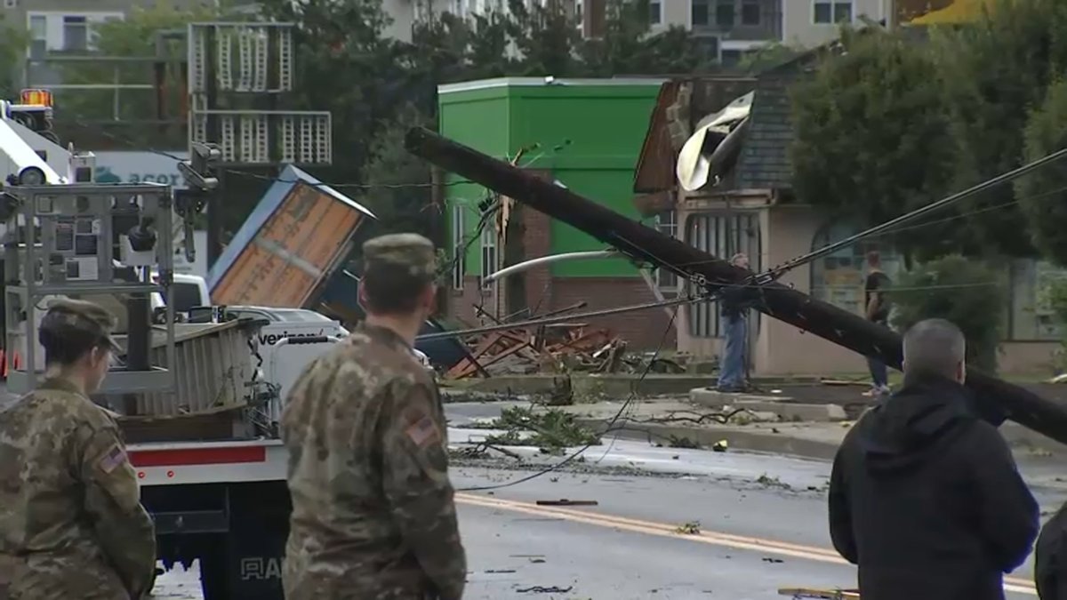 Anne Arundel County Storm Damage Roofs Torn Off, Poles Toppled NBC4