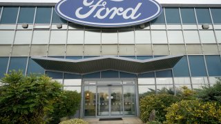 A general view of the Halewood Ford transmission assembly plant after Ford announced a 230 GBP investment on October 18, 2021 in Halewood, England.