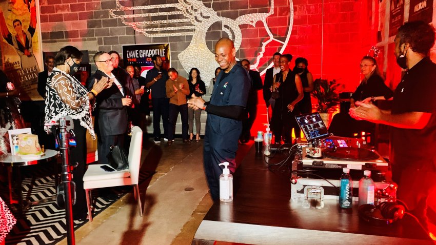 Dave Chappelle premiered his new Netflix speicla “Dave Chappelle: The Closer” at Angelika Pop-Up at Union Market in Northeast D.C. on Monday, Oct. 4, 2021 .