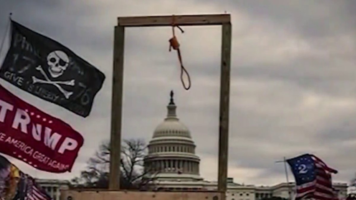 Noose Displayed At Capitol Insurrection In Fbi S Custody Nbc4 Washington
