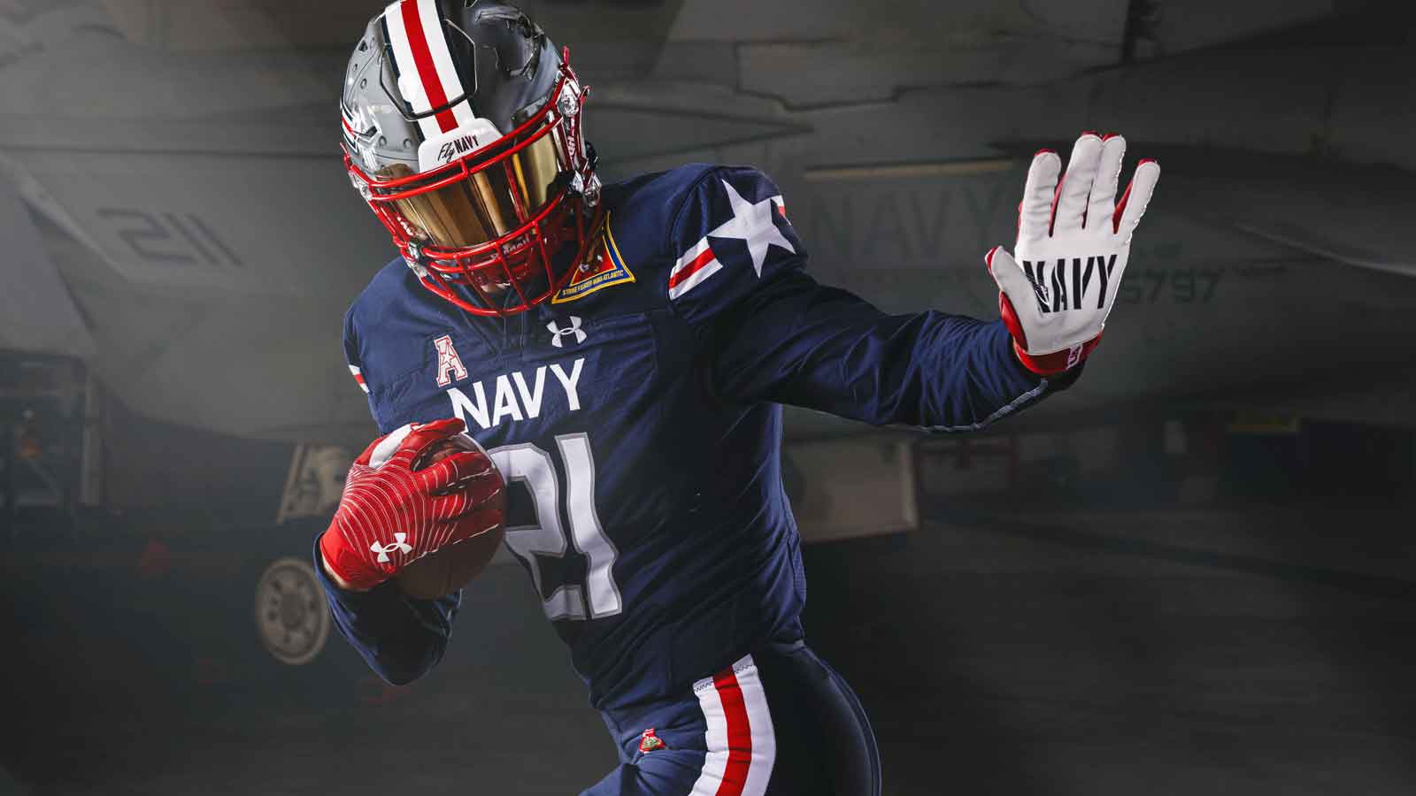 navy football under armour