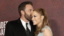 Ben Affleck and Jennifer Lopez attend the Los Angeles premiere of Amazon Studio's "The Tender Bar" at TCL Chinese Theatre on Dec. 12, 2021, in Hollywood, California.