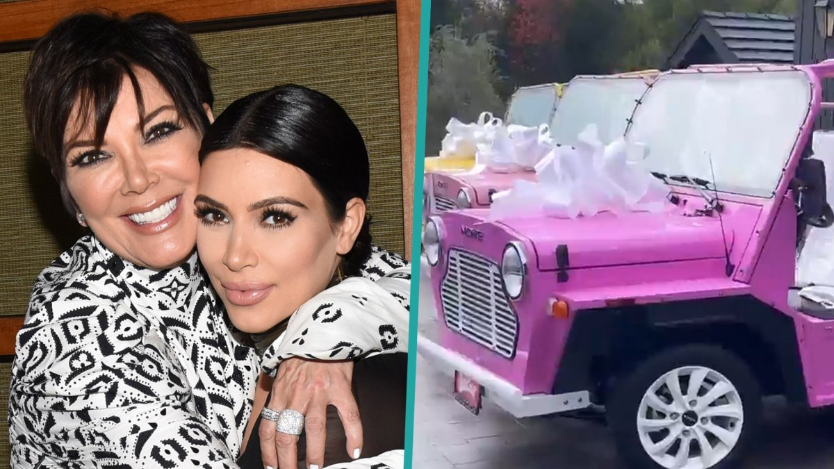 Kris Jenner gushes over hot pink neon sign in her custom Hermès