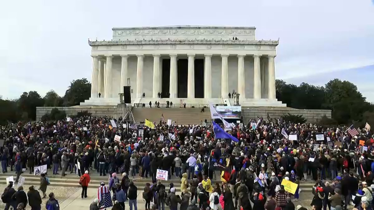 Demonstrators March to &#39;Defeat the Mandates&#39; – NBC4 Washington