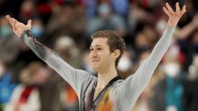 Jason Brown skates in the Men's Free Skate during the U.S. Figure Skating Championships at Bridgestone Arena on Jan. 9, 2022, in Nashville, Tennessee.