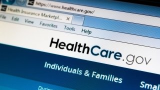 File - View of the healthcare.gov.