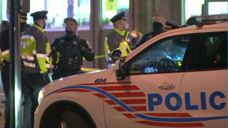Police respond to the crime scene in Southeast D.C.