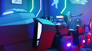 Citizens try out a virtual reality experience at the opening of Cheonan Qianshu Shopping mall, Shanghai, China, On December 22, 2021. Virtual reality is a key part of the concept of the metaverse.