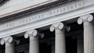 The United States Treasury Department building in Washington, D.C.