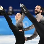 Ashley Cain-Gribble and Timothy Leduc of Team United States skate during the Pair Skating Free Skating at the 2022 Winter Olympic Games, Feb. 19, 2022, in Beijing, China.