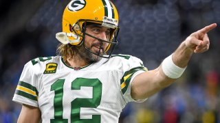 Aaron Rodgers #12 of the Green Bay Packers