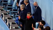 Xi Jinping, President of China, waves to spectators during the Beijing 2022 Winter Olympics Closing Ceremony on Day 16 of the Beijing 2022 Winter Olympics at Beijing National Stadium on Feb. 20, 2022, in Beijing, China.