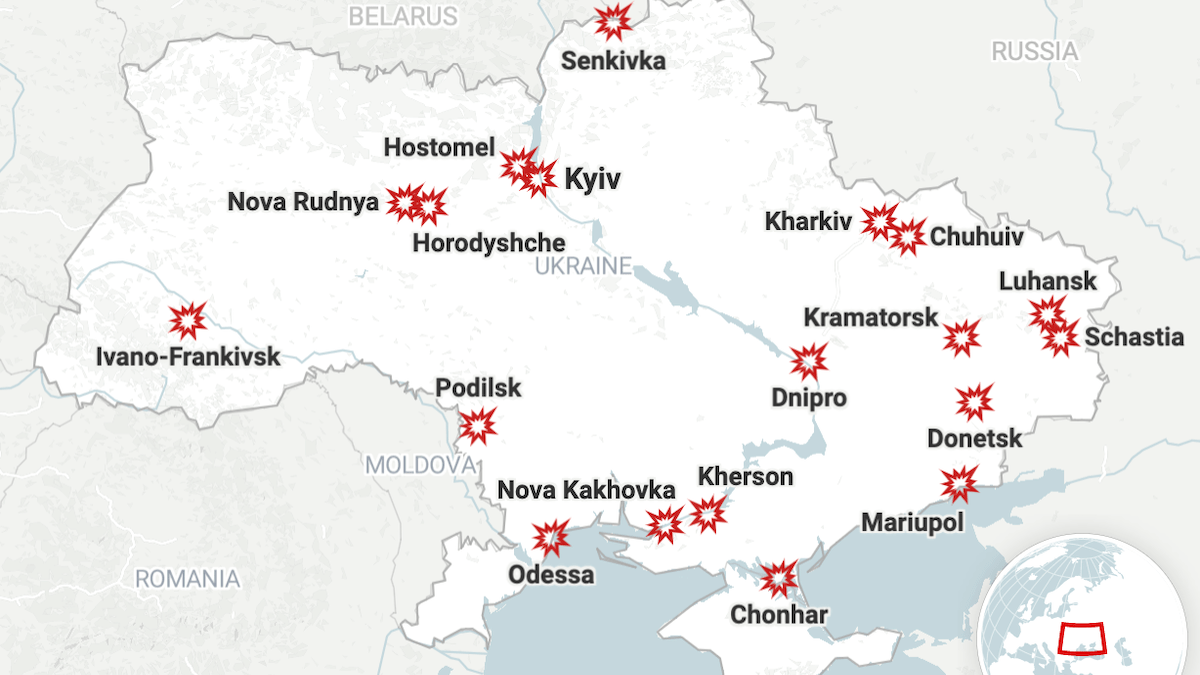 MAP: Tracking Reports of Attacks in Ukraine After Russia Invasion – NBC4 Washington - Vimarsana News